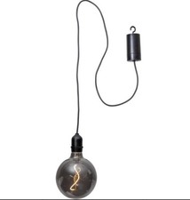 LED Hängeleuchte BOWL Leuchtkugel Glaskugel für Innen Garten Terrasse rauchgrau