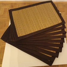 12 X Platz Set - Bambus Braun NEU 