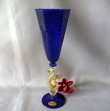 Rar Vintage Murano Sekt Glas Kelch Venezianisch Gold / ev 712(1)