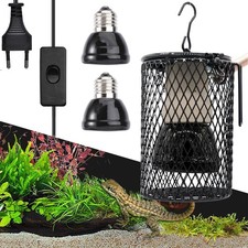 Reptile Wärmelampe mit Schutzkorb Keramik Wärmelampe für Amphibien Reptilien
