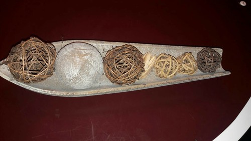 Dekoschale holz mit kugeln - dekoschale,