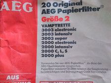 13 Staubsaugerbeutel AEG Größe 2