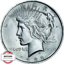 USA KM 150 One Peace Dollar von 1922 in f.STG  2323