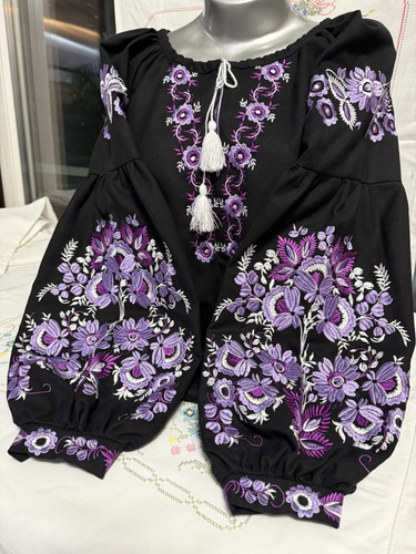 Damenbluse bestickt neu l - damenbluse,