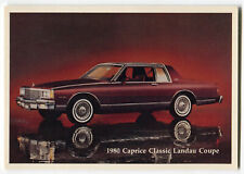 Werbekarte 1980 Chevy Caprice Classic Landau Coupe, ungelaufen