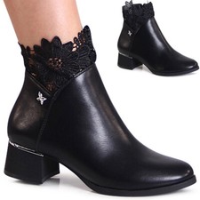 Damenschuhe Stiefeletten Ankle Boots Booties Pumps Stiefel Spitze