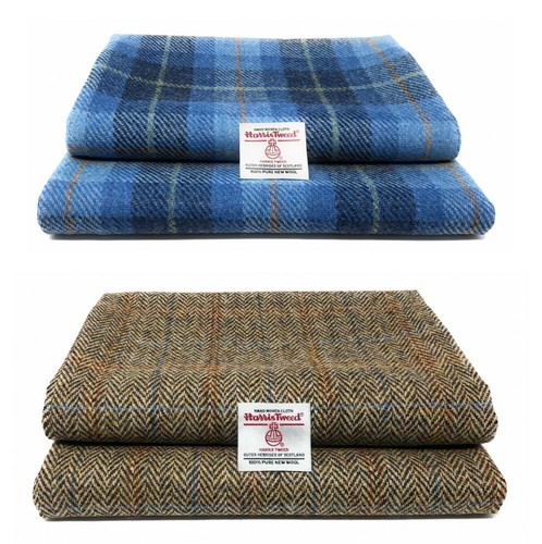 Harris tweed stoff blau tartan - harris,