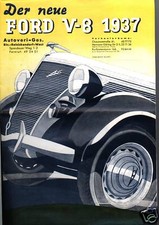 FORD V8 1937 LIMUSINE SPORT KABRIOLETT 14/90PS 3,6L OLDTIMER VORKRIEG SAMMLER