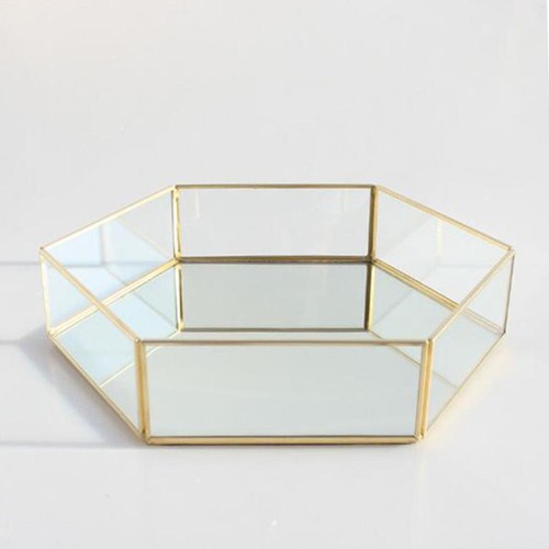 Hexagon-Glas-Terrarium-Behält
