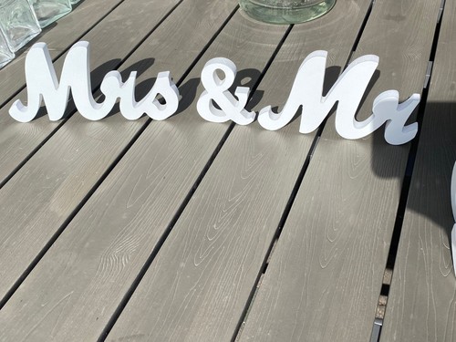 Schilder mrs weiß - weiß, hochzeit