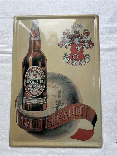 Blechschild becks bier - blechschild,