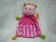 PARADISE TOYS  Schmusetuch  Kuscheltuch KATZE CAT rosa pink bunt *RARITÄT*