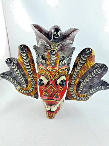 Holzskulptur holzmaske ceylon - holzmaske,