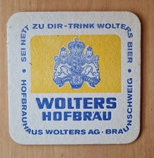 * ALTER BIERDECKEL * WOLTERS HOFBRÄU BRAUNSCHWEIG BRAUEREI WENN SIE IHN FRAGEN