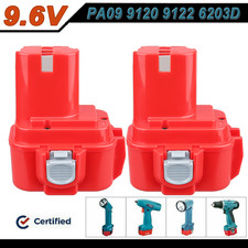 2X Original 9,6V Ersatz für Makita PA09 NI-MH Akku 6222D 9100 9120 9122 9133 NEU