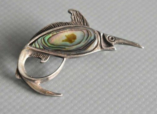 Alte brosche schwertfisch - brosche,