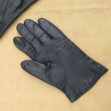 Vintage Damen Lederhandschuhe schwarz f. kleine Hände Handschuhe LARP Reenacment