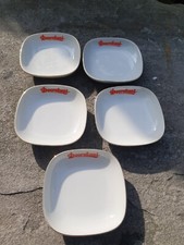 5 X Doornkaat Aschenbecher Erdnussschälchen viereckig 70er Jahre Rastal