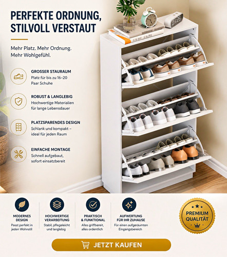 Schuhschrank weiß - , 3