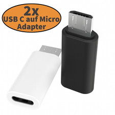 Micro USB Adapter auf USB-C Adapter 2x Typ-C Konverter für Samsung Xiaomi LG NEU
