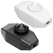 Schnurzwischendimmer 80W Weiß Schwarz Dimmer stufenlos Drehdimmer Schalter 