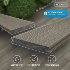 WPC Massiv Terrassendielen in Holzoptik 23mm 2.Generation Kratzfestigkeit Muster