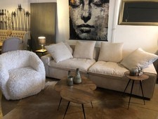 Big Sofa, Hocker, Couch, Sitzgarnitur,  Cordstoff cerme, auf Lager