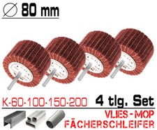 4 tlg Schleifmop Vlies Mop