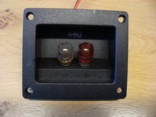 Lautsprecher Boxen Anschlussterminal rechteckig Schraubklemmen Polklemmen