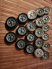 20 gebr.Metall Laufräder und 6  Stützräder mit Laufgummi in 1:16,teillackiert,