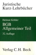 BGB Allgemeiner Teil Köhler