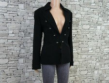 TAHARI DAMEN FEST PARTY ABEND MILITARY JACKETT BLAZER EMBLEMKNÖPFE SCHWARZ M