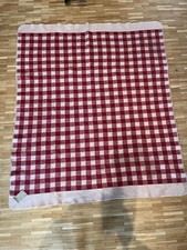 Giesswein „Home Collection“ Wolldecke/Plaid– kariert rot, 100 % Wolle