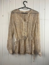 H&M Damen Bluse Gr. L 40 Beige