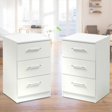 2 × Nachttisch mit 3