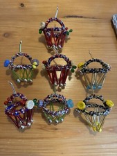 7 Cbs Gablonz Christbaumschmuck Glasperlen Weihnachten