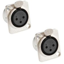 2 St. XLR female Einbaubuchse