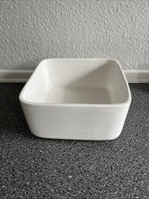 Keramikschale weiß glasiert Vielseitig einsetzbar 22,5 cmx22,5 cm