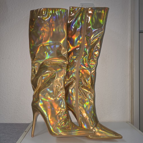 Neu gold lack - 40, stiefel