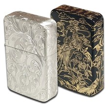 Benzinfeuerzeug | Edel | Angel | Chrom | Metall Antik Feuerzeug Geschenk Box