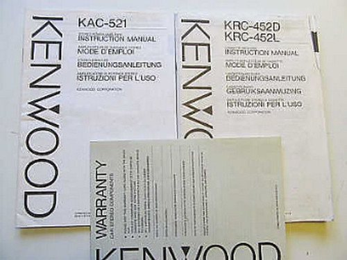 Bedienungsanleitung kenwood - bedienungsanleitung,