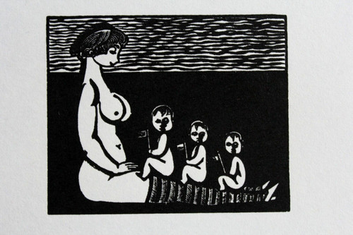 Holzstich von werner klemke - von,
