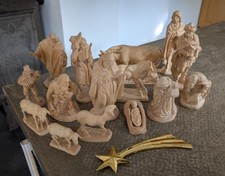 Großes Set Val Gardena Krippenfiguren 16/18 Grödnertal Handgeschnitzt Traumhaft