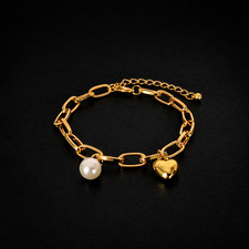 Damen Armband Edelstahl Gold