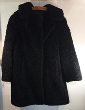 alter Pelzmantel Wintermantel Damenmantel Damenpelzmantel schwarz wie Schaffell