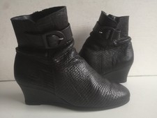 Damen Schuhe Boots Stiefelette ARCHE Gr 39 schwarz Leder