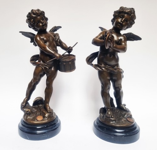 Bronzefiguren set putto - bronzefiguren,