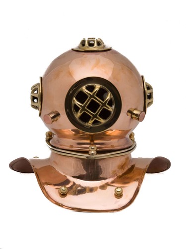 Taucherhelm kupfer 20cm - taucherhelm,