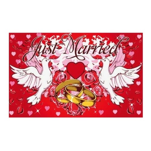 Fahne hochzeit just married - fahne,