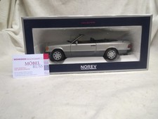 Mercedes Benz 300 CE-24 Cabriolet 1989 Silver Silber Norev 1:18 A124 W124 Cabrio